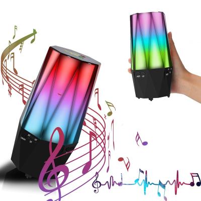 China New Modern Wireless Talking BT RGB Led Color Aurora Night Light Wireless Speaker for sale