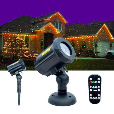 China Outdoor Decoration 18 Patterns Christmas Laser Projector RGB Three Color Holiday Lighting For Christmas Halloween Easter for sale