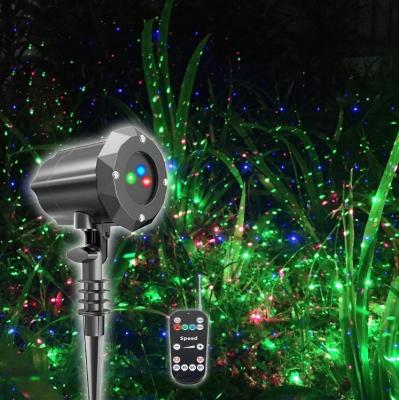 China Remote Control LANDSCAPE RF RGB 3 Colors Moving Laser Star Projector Outdoor Garden Landscape Light for sale