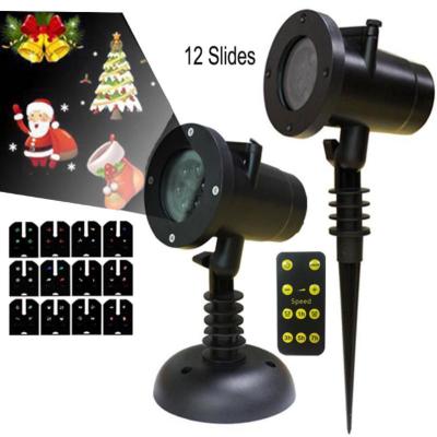 China 12 LED Light Garden Christmas Theme Decoration Light Projector for Landscape Yard Holiday Party Decoration with RF Romote Control for sale