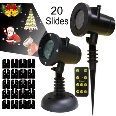 China Newest Design 20 Garden Exclusive Slides Waterproof IP65 Landscape Motion LED Light Spotlight With Remote Control Decoration Lighting for sale