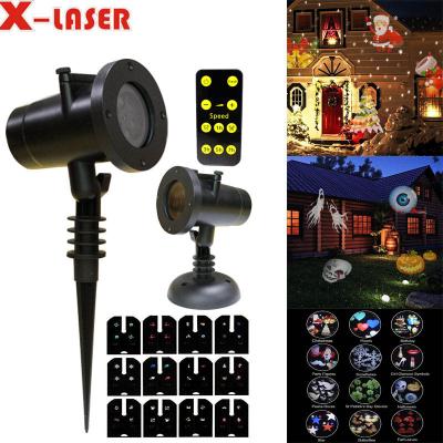 China Garden 20 Slides RF Holiday Decoration Snowflakes Christmas LED Remote Control Light Projector for sale