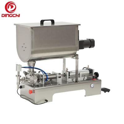 China Food U Type Dough Filling Mixing Machine For Semi Automatic Pneumatic Chocolate Salsa Tomato Sauce Filler for sale