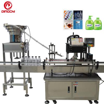 China Automatic Food Capping Machine With Lid Feeder Round Bottle Capper For Beverage Liquid Hand Soap for sale