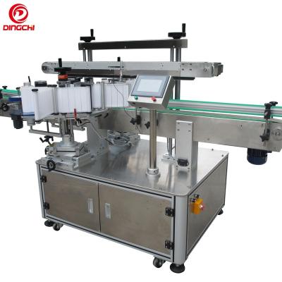 China Automatic Food Double Sides Labeling Machine Square Bottle Sticker Label Applicator For Detergent for sale