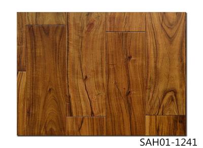 China small leaf Acacia Handscraped, UV lacquer, HDF engineered flooring, 3-layer, UV lacquer for sale