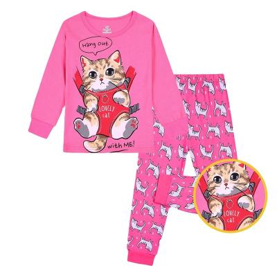 China CALUBY Factory Wholesale Children's Pajamas 9-13Y Pants Cotton Girl's Pajamas 100% Long Sleeve Breathable Suit for sale