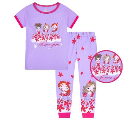 China Breathable Children's Girls Pajamas Cotton Pajamas Set Children's Clothing Set for sale