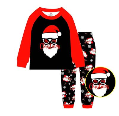 China CALUBY factory breathable children's pajamas set wholesale pure cotton children's pajamas boys and girls Christmas set 9-13Y for sale