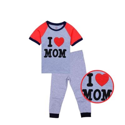 China CALUBY Factory Wholesale Children's Short Sleeve 100% Cotton Breathable Boys Pajamas Pajamas Suit 9-13Y for sale