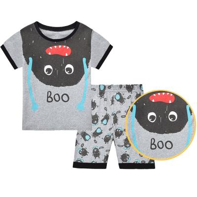 China Factory Wholesale Children's Pajamas 3-8Y Short Sleeve Cotton Breathable Spring And Autumn Boys Children's Pajamas Set for sale