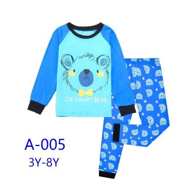 China Breathable Children Pajamas Set 3-8 Years Long Sleeve Baby Pajamas Factory Style Boy Long Pants Wholesale Pajamas for sale