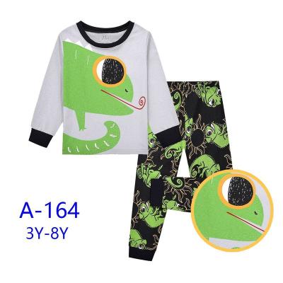 China Caluby Brand Breathable 3-8 Years Boy Style Kids Pajamas Kids Long Sleeve Pants Set Cute Cartoon Pajamas for sale