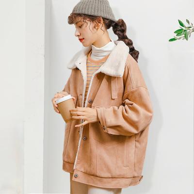 China fashion casual leather jacket women Anti-wrinkle women fleece jacket women winter outdoor jacket factory made for sale