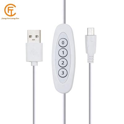 China Four Speed ​​Wireless Remote Control RF USB 2.0 Male To Micro Male Audio Line Four Button Control Switch for sale