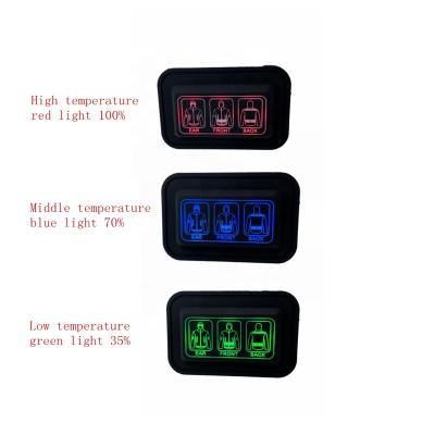 China Adjust temperature source manufacturers supply waterproof silicone three-zone sewing clothes heating switch for sale