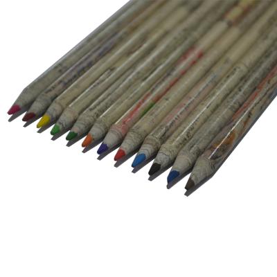 China Wholesale Recycled Diary 7 Inch Recycled English Diary 12 Color Pencil For Office And School for sale