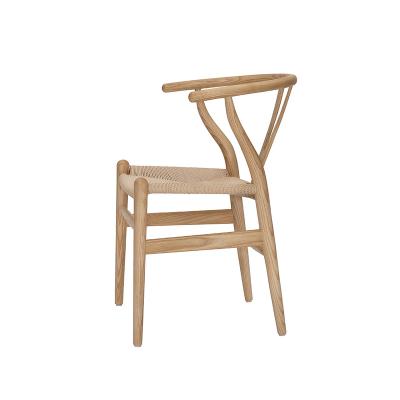 China Modern Professional Factory Ash Wood Supply Danish Solid Wood Wishbone Dining Chair for sale