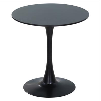 China 32 inch modern high quality wood black round dining table for sale