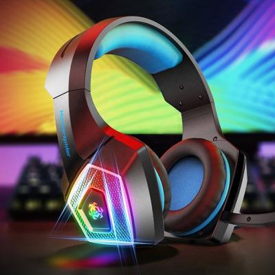 China Earphone V1 Bass Surround Soft Memory Earmuffs for PS Computer Gaming Headset with 7 Colors LED Lights for sale