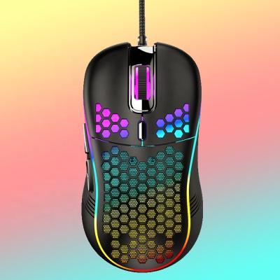 China D110 Ultralight 3D Honeycomb High Sensitivity 7colors Wired Gaming Mouse, Programmable Driver for PC, Xbox, PS4 Gamers for sale