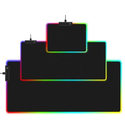 China Customize Large RGB LED Mouse Pad 7 Color USB Wired Light Up Gaming Gamer Backlight Mousepad For Laptop Computer Mat for sale