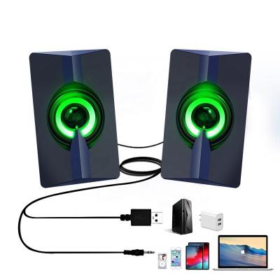 China No Wired Black T-wolf S5 Gaming Speaker With LED Lighting Computer Desktop Surrounding Speaker for sale