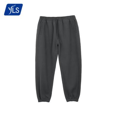 China YLS Character Logo Unisex Elastic Waist Plain Anti-Static Custom Trouser Pants Thick Cotton Sweatpants Men for sale