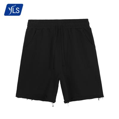 China Anti-Wrinkle YLS New Arrival High Street Wear Shorts Mens 4 Shorts 100%Cotton Color Washed Selvedge Rough Shorts for sale