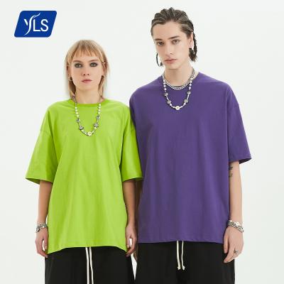 China YLS OEM T-shirts Manufacturer Custom Embroidered Logo Oversized Plain Women Men Breathable T-shirt Unisex for sale