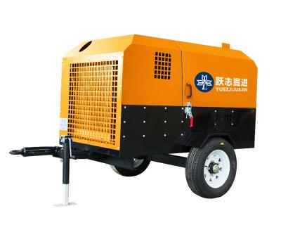 China A Lubricated High Quality 41KW Screw Model Two Wheel Diesel Engine Driven Air Compressor for sale