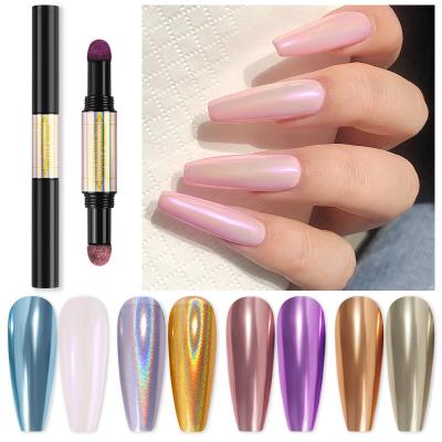 China Nail Art Air Cushion Pen Magic Mirror Powder Laser Dual Nail Powder Nail Decoration/ for sale