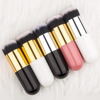 China Professional Makeup TOOL Flat Color Brush FIVE Color Synthetic Fiber 1pc Foundation Cream Makeup Brushes Cosmetic Makeup Brush for sale