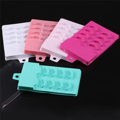 China / 5 Pairs Plastic False Eyelash Trays Mink Lashes Holder False Eyelash Packaging Box Eyelash Tray for sale