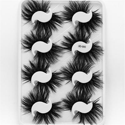 China New 8d Long 25mm 27mm Handmade Mink Fluffy False Eyelash Thickly Natural Looking 8 Pairs/Pound False Eyelash for sale