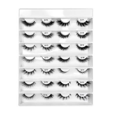 China Faux Mink Fox False Eyelashes Natural Cat Fake Eyelashes Cruelty Free Full 3D Party Handmade Stirp whips fluffy tapered locks for sale