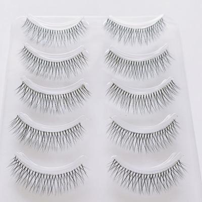 China Japanese Style Makeup Eyelashes 5 Pairs Natural Look / Delicate Set Edge False Lashes Seller for sale