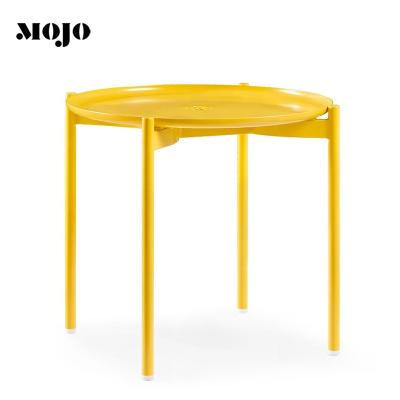 China Modern Customized colorful Nordic side table Home Coffee round sideTable modern Round Metal End Table for sale