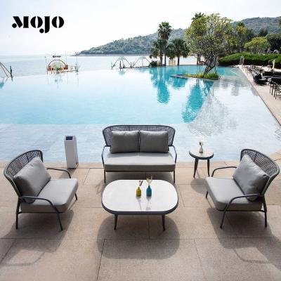 China Luxury Aluminum Outdoor Garden Sofa Set Modern Design Furniture Modern Patio Furniture For Hotel Villa for sale