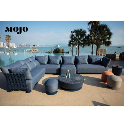 China Modern Design Modern Outdoor Patio Furniture Aluminum Frame Garden Sofa Set for sale