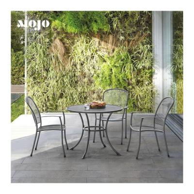 China Modern Commercial Cafe Shop Restaurant Furniture Outdoor Chair and Table Set Dining Metal Seating Chair and Tables for Sale for sale