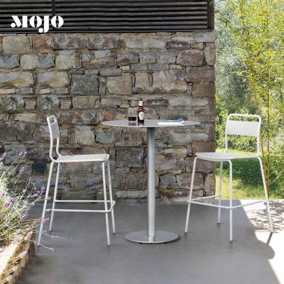 China Industrial Modern Commercial Bistros Iron Metal Bar Furniture Metal Frame Stools Chair For Outdoor Wicker Bar Stools for sale