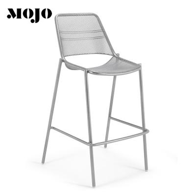 China Modern Steel Frame Bar Stool Umpire Chair Modern Kitchen Bar For Bistros Furniture Home Metal Bar Chair for sale