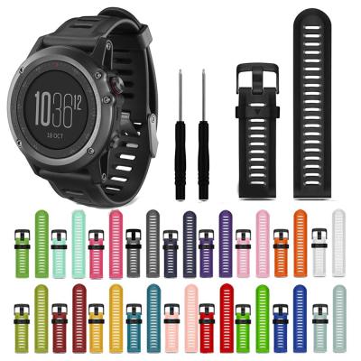 China Silicone Rubber Band Watch Strap for Garmin Fenix ​​3 Hours 5X Plus Pro 6X Watch Band for sale