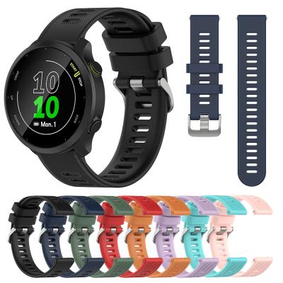 China For Garmin Forerunner 55 158 20mm Silicone Strap For Garmin Forerunner 55 Watch Band 158 Replacement For Garmin Vivoactive 3/Vivomove 3 for sale