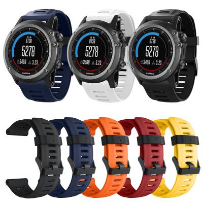 China High Quality 26mm Silicone Smart Watch Strap For Garmin Fenix ​​3/3HR/5X 5X Plus/6X 6X Pro Silicone Bands Strap for sale