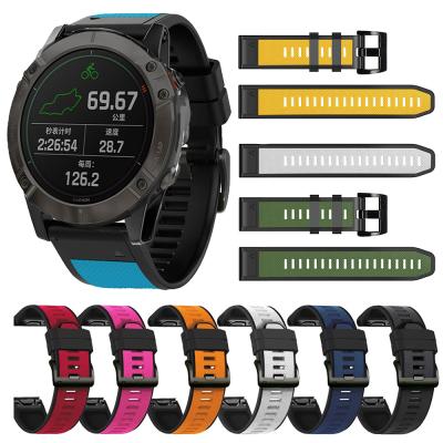 China Fit Strap 22mm Quick 26mm Rubber Watch Band For Garmin Fenix ​​6X pro 5X 3 Hour Silicone Wrist Band For Garmin Fenix ​​6 6 pro 5 5 plus for sale