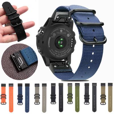 China 20/22/26 Millimeter Quick Release Nylon Strap For Garmin Fenix ​​5 5S 5X Pro/Fenix ​​6 6S 6X Plus Smart Watch Band for sale