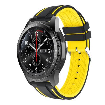 China Silicone For Samsung Galaxy Watch 46mm Silicone Strap For Samsung Gear S3 Frontier Classic Watch Bands for sale