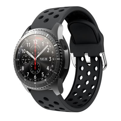 China Rubber Breathable 22mm Strap For Samsung Speed ​​S3 Frontier / Classic Silicone Watch Band For Huawei Watch GT3 GT 3 46mm for sale